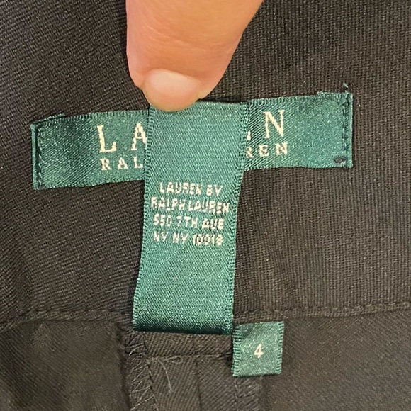 Lauren By Ralph Lauren Black Wide Leg Slacks Size 4 - Picture 6 of 10